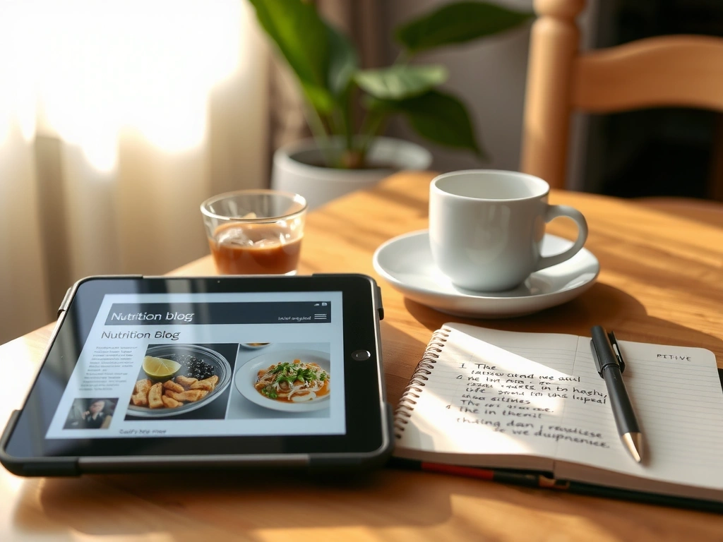 Morning reading ritual on tablet